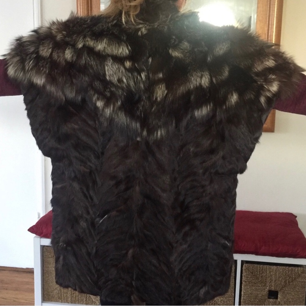 Silver Fox fur coat M/L very good condition